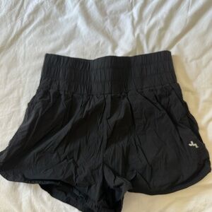 Black Athletic Highwaisted Shorts